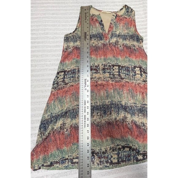 Newbury Kustom USA Womens Split Neck Multicolor A-Line Sleeveless Dress Medium - Picture 7 of 8
